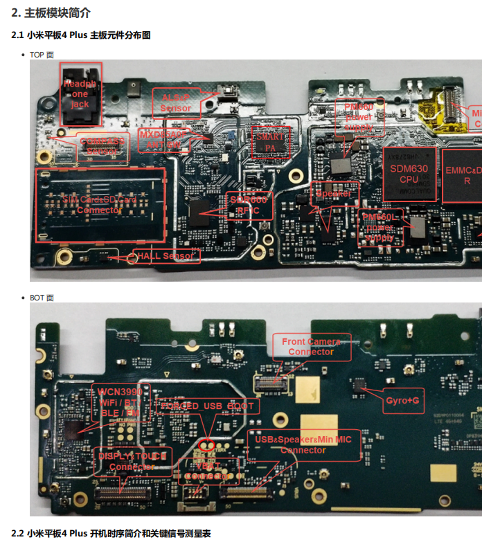 小米平板4Plus三级维修指导说明手册