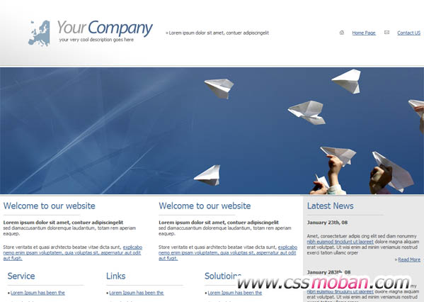 商务企业网站CSS模板25