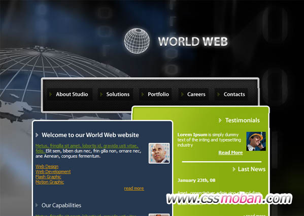 商务企业网站CSS模板19