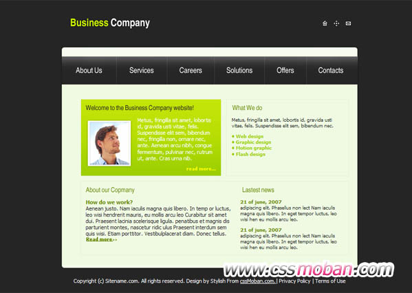 商务企业网站CSS模板17