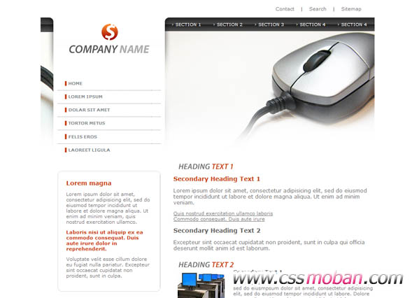 商务企业网站CSS模板15