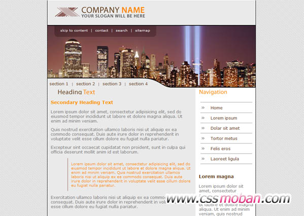 商务企业网站CSS模板09