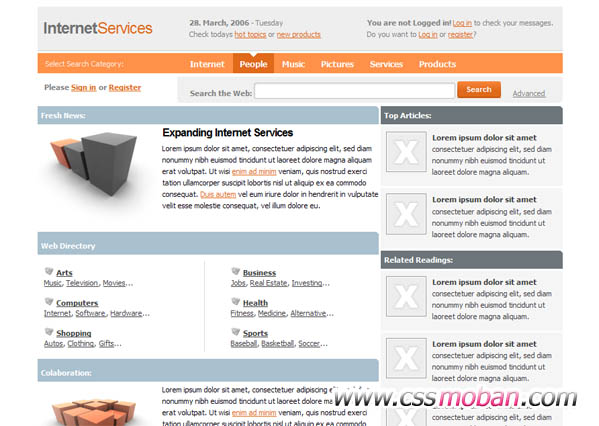 商务企业网站CSS模板54