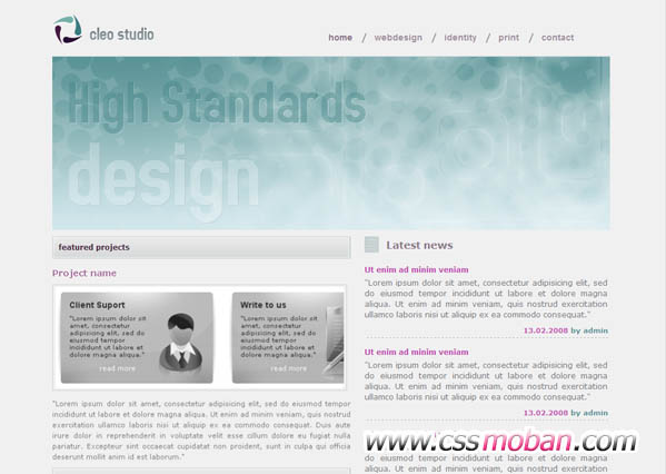 简洁的设计公司CSS模板