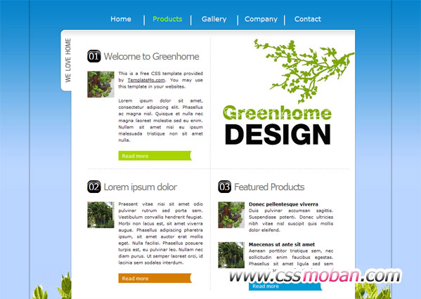 绿色家园主题CSS模板