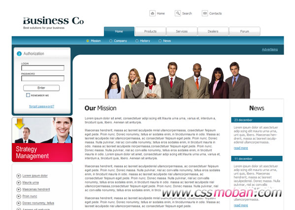商务企业网站模板68