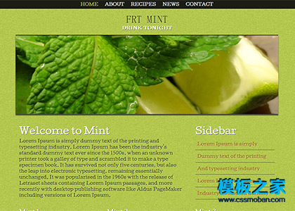 绿色蔬菜植物网站模板下载