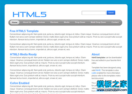 非常简洁的html5博客模板下载