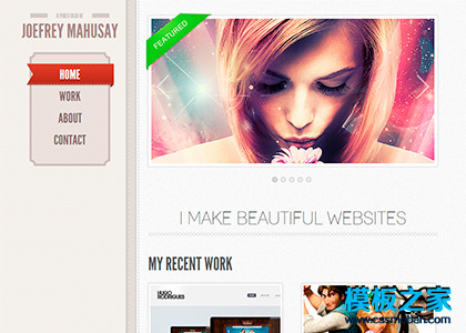 酷炫设计师HTML5个人博客模板