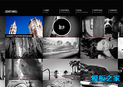 黑色大气的摄影师图片展示整站网站模板