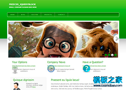 可爱绿色动漫游戏专题网站模板