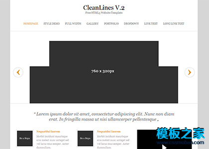 简单洁白CleanLines框架html5模板
