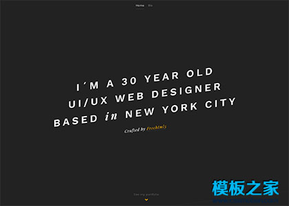 黑色全屏web网站设计师展示网页模板