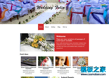 婚礼策划布景婚庆公司网页模板