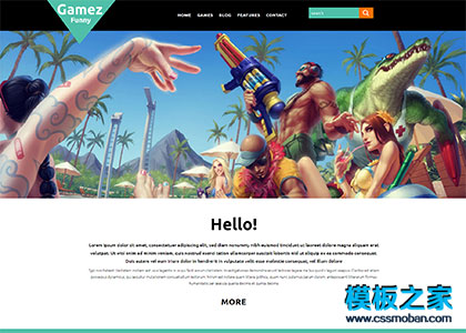 Games游戏CG培训行业网站模板