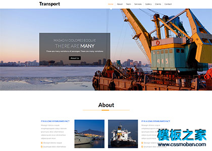 港口货运集装箱码头网站模板