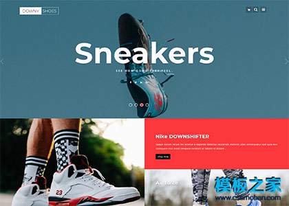 Nike运动鞋企业官网响应式模板