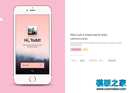 粉色app store应用下载官网展示模板