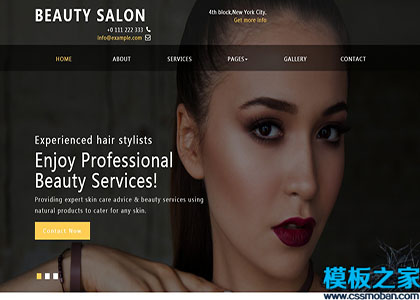 Beauty Slaon精致美容服务机构引导式css网站模板