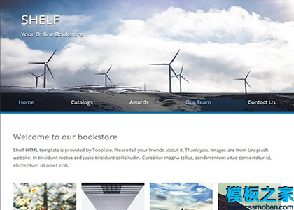 简约环球电子在线书店导向式网站模板