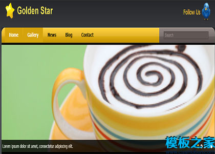 golden star简约博客主题单页网站模板