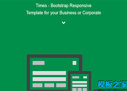 Times绿色简约背景商业企业web网站模板