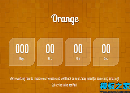 orange橙色大气背景幻灯片多用途干净快速网站模板