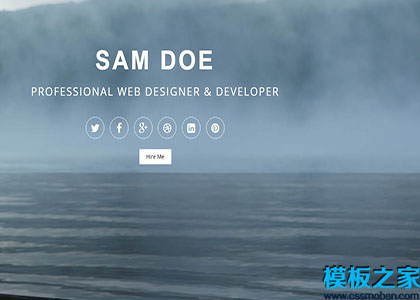 portfolio简约前端开发设计师页面设计web网站模板