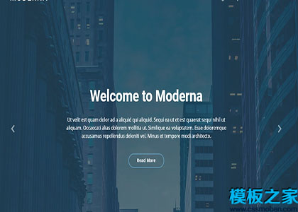 Moderna蓝色ui全面布局投资组合现代花化网站模板