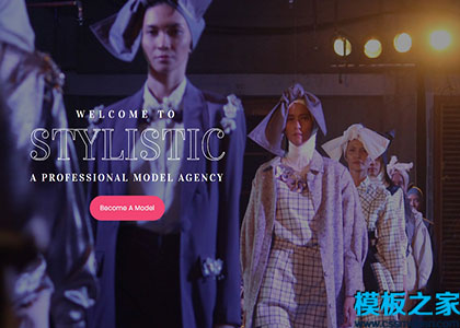 stylistic大气时尚专业模特经纪公司bootstarp网站模板