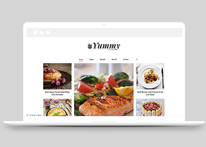简约意式网上餐厅定制美味引导式主题网站模板