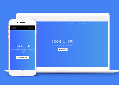 Bootstrap 4 工具UI套件基本要素合集网站模板
