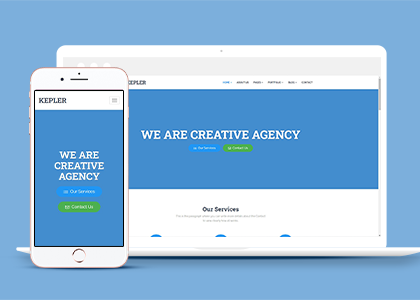 蓝色创意系统开发设计公司网站模板