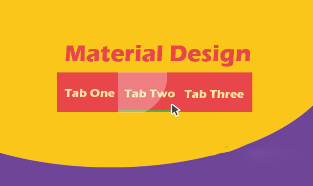 jQuery和CSS3超酷Material Design风格滑动选项卡特效