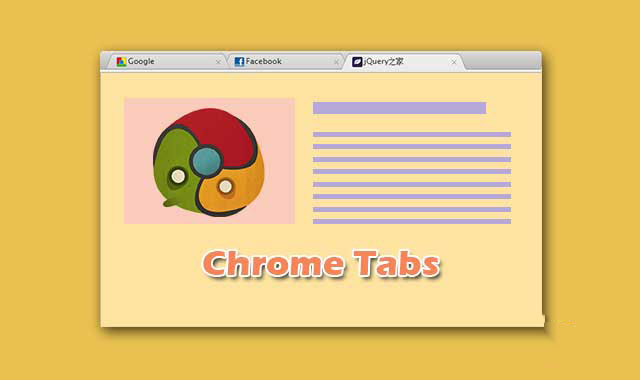 jQuery时尚Chrome浏览器样式Tabs选项卡特效