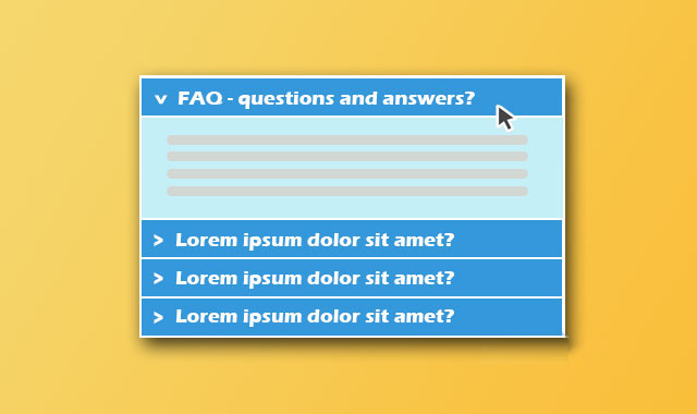 简单实用的jQuery FAQ手风琴特效