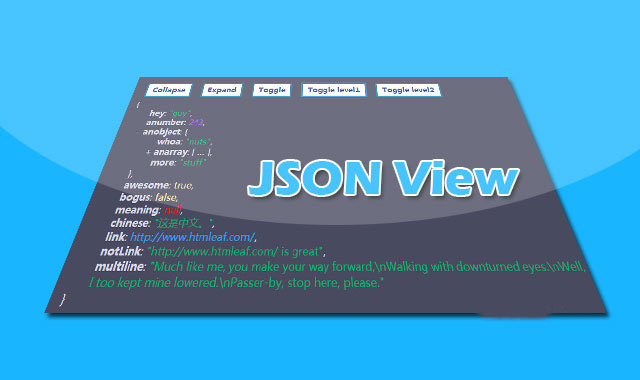 jQuery JSONView-格式化和语法高亮JSON格式数据查看插件