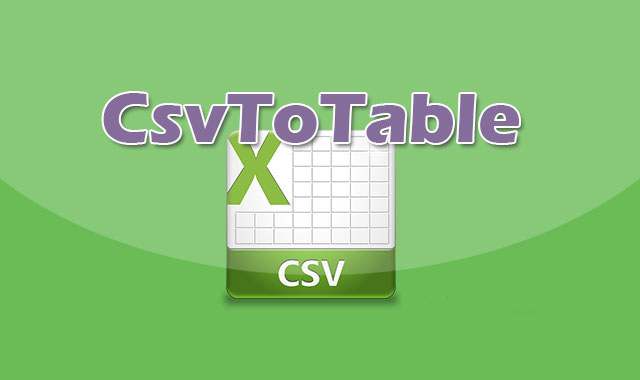 CsvToTable-CSV格式文件转HTML表格js插件