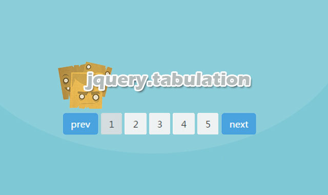 兼容bootstrap的jQuery分页插件jquery.tabulation.js