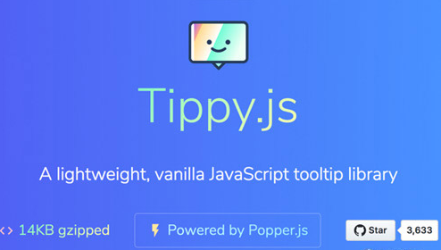 Tippy.js插件文字按钮鼠标悬停提示信息使用文档手册