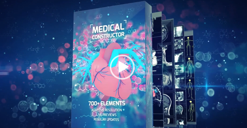 700款医学解剖学生物细胞人体器官X射线神经系统DNA元素AE模板