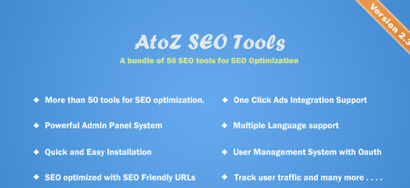 PHP搜索引擎优化工具AtoZ SEO Tools v3.0