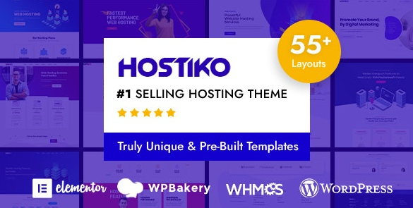 WordPress WHMCS主机托管公司主题Hostiko v54.0