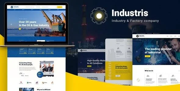Bootstrap黄色大气工厂工业网站HTML5模板
