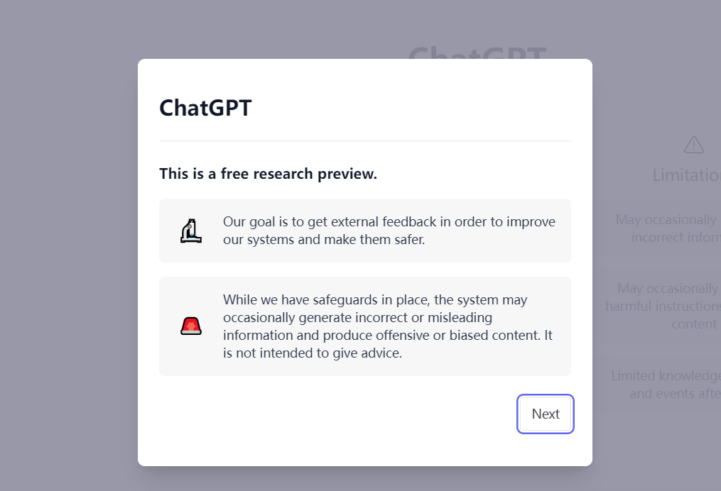 ChatGPT注册教程注册成功